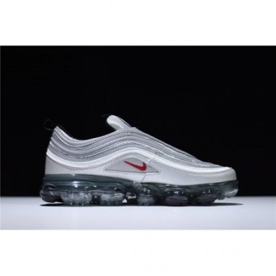 Nike Air Vapormax 97 Gümüş / Metal Gümüş / Kırmızı Koşu Ayakkabısı Türkiye - 0NHQ5WVY